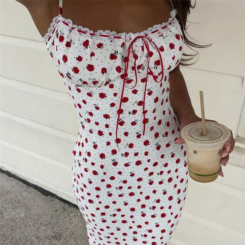 Floral halter dress