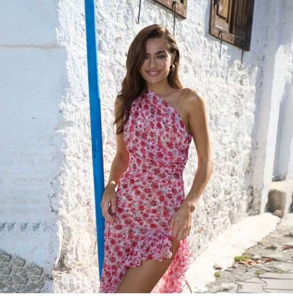 Floral cross-neck dress - 图片 4
